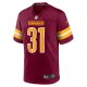 Men's Washington Commanders Kamren Curl Nike Burgundy Player Game Jersey