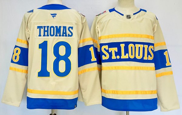 Men's #18 Robert Thomas St.Louis Blues Yellow City Edition Jersey