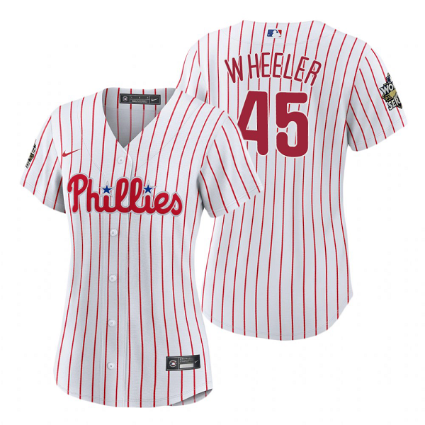 Women's Philadelphia Phillies Zack Wheeler White 2022 World Series Cool Base Jersey