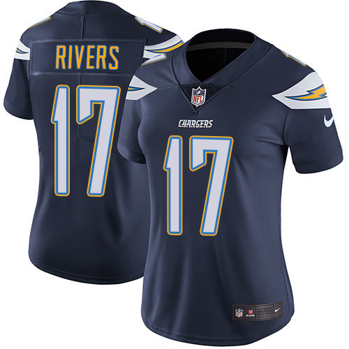 Nike Los Angeles Chargers #17 Philip Rivers Navy Blue Team Color Women's Stitched NFL Vapor Untouchable Limited Jersey