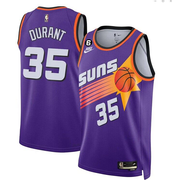 Youth Phoenix Suns #35 Kevin Durant Purple Classic Swingman Stitched?NBA Jersey