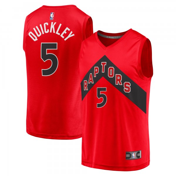 Men's Toronto Raptors Immanuel Quickley Fanatics Red Fast Break Player Jersey - Icon Edition