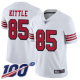 San Francisco 49ers #85 George Kittle White Rush Men's Stitched NFL Limited 100th Season Jersey