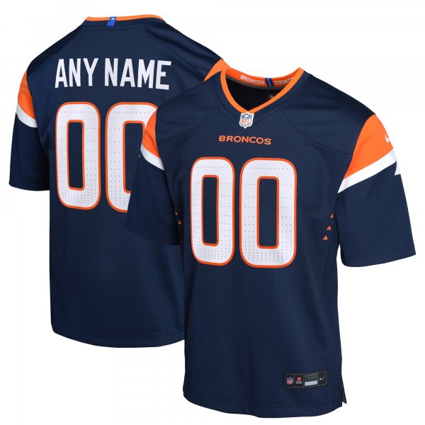 Youth Denver Broncos  Nike Navy Alternate Custom Game Jersey