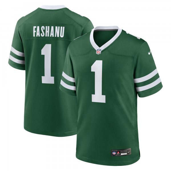 Men's New York Jets Olu Fashanu Nike Gotham Green 2024 NFL Draft First Round Pick Player Game Jersey