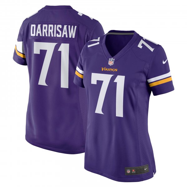 Women's Minnesota Vikings Christian Darrisaw Nike Purple Game Jersey