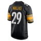 Men's Pittsburgh Steelers Levi Wallace Nike Black Game Player Jersey