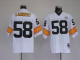 Men's Mitchell And Ness Pittsburgh Steelers #58 Jack Lambert White Stitched Throwback NFL Jersey