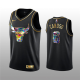 Men's Chicago Bulls #6 Alex Caruso 2021/22 Black Golden Edition 75th Anniversary Diamond Logo Stitched NBA Jersey