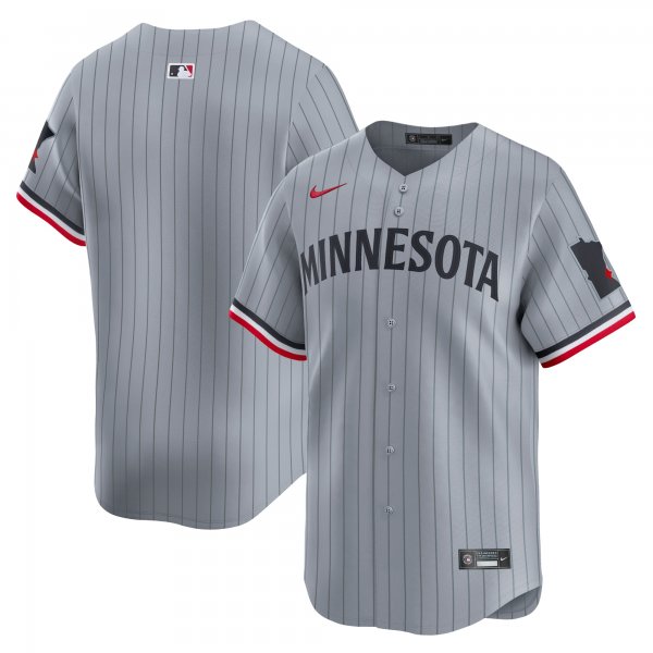 Men's Minnesota Twins  Nike Gray Road Limited Jersey