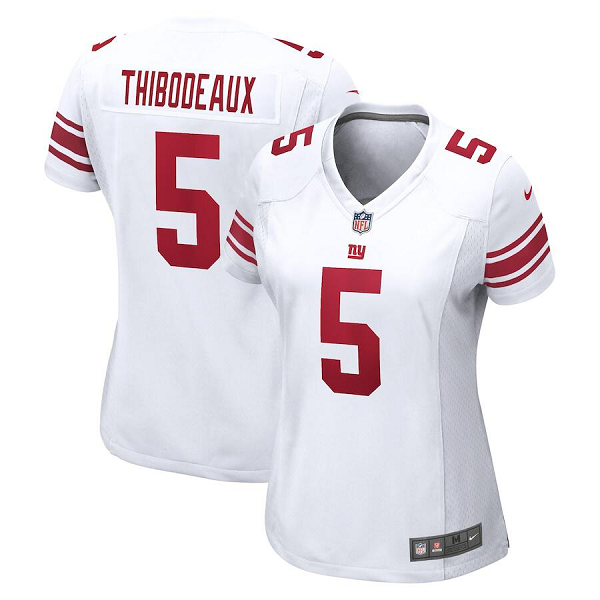 Women's New York Giants #5 Kayvon Thibodeaux White Nike 2022 NFL Draft First Round Pick Game Jersey