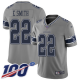 Men's Dallas Cowboys #22 Emmitt Smith Gray Stitched NFL Limited Inverted Legend 100th Season Jersey