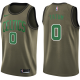 Men's Nike Boston Celtics #0 Jayson Tatum Green Salute to Service Swingman NBA Jersey