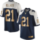 Nike Dallas Cowboys #21 Ezekiel Elliott Navy Blue Thanksgiving Men's Stitched NFL Limited Gold Jersey