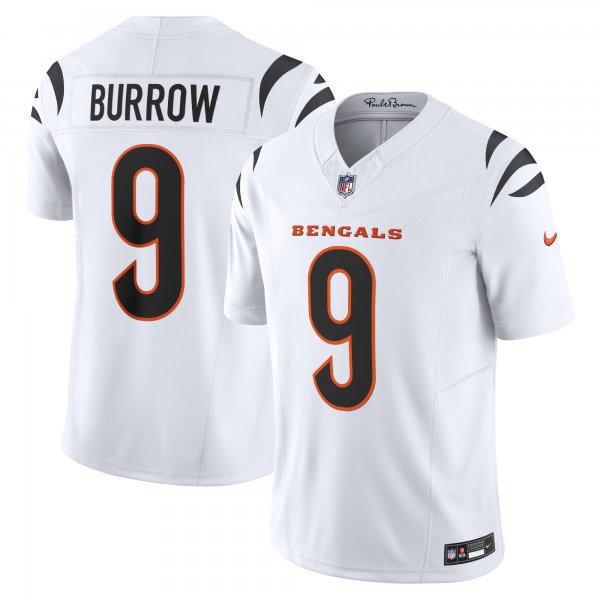 Men's Cincinnati Bengals Joe Burrow Nike White Vapor F.U.S.E. Limited Jersey