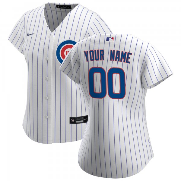 Women's Chicago Cubs Nike White Home Replica Custom Jersey