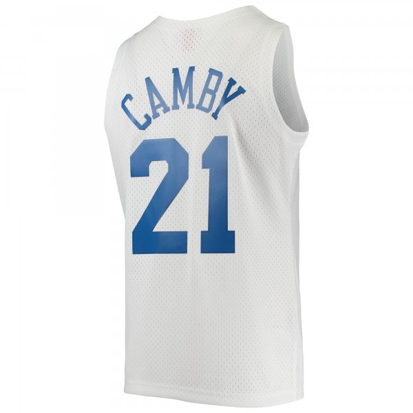 Men's Toronto Raptors Marcus Camby Mitchell & Ness White 1996/97 Hardwood Classics Swingman Jersey