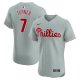 Men's Philadelphia Phillies Trea Turner Nike Gray Road Elite Player Jersey