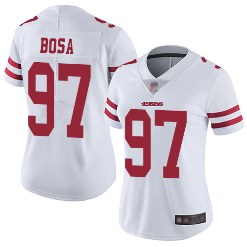 San Francisco 49ers #97 Nick Bosa White Women's Stitched Nike NFL Vapor Untouchable Limited Jersey