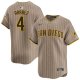 Men's San Diego Padres #4 Luis Arraez Nike Tan Alternate Limited Player Jersey