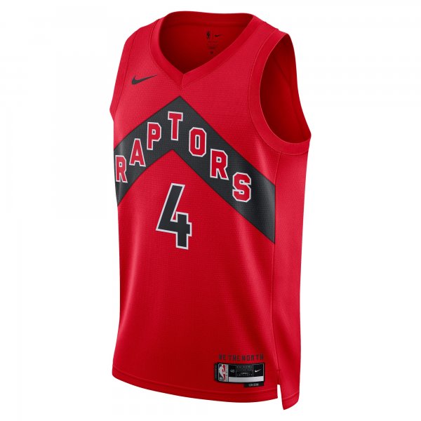 Unisex Toronto Raptors Scottie Barnes Nike Red Swingman Jersey - Icon Edition