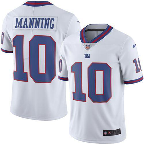 Nike New York Giants #10 Eli Manning White Men's Stitched NFL Limited New Color Rush Jersey