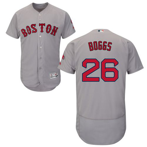 Boston Red Sox #26 Wade Boggs Grey Flexbase Collection Stitched MLB Jersey