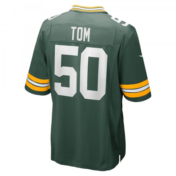 Men's Green Bay Packers Zach Tom Nike Green Game Player Jersey