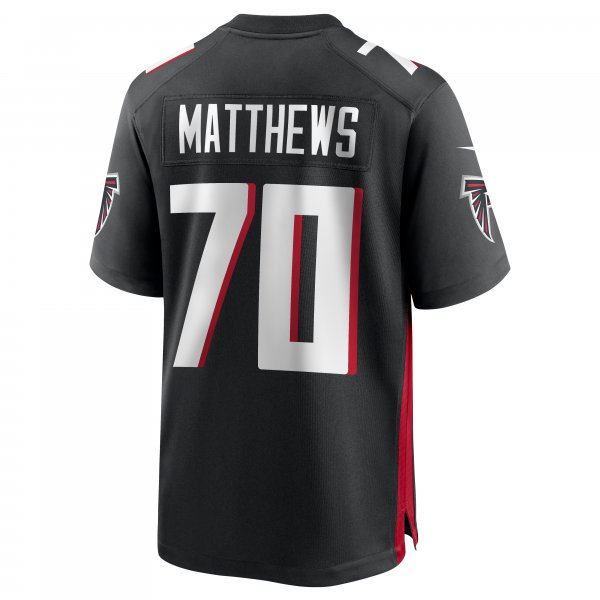 Men's Atlanta Falcons Jake Matthews Nike Black Game Jersey