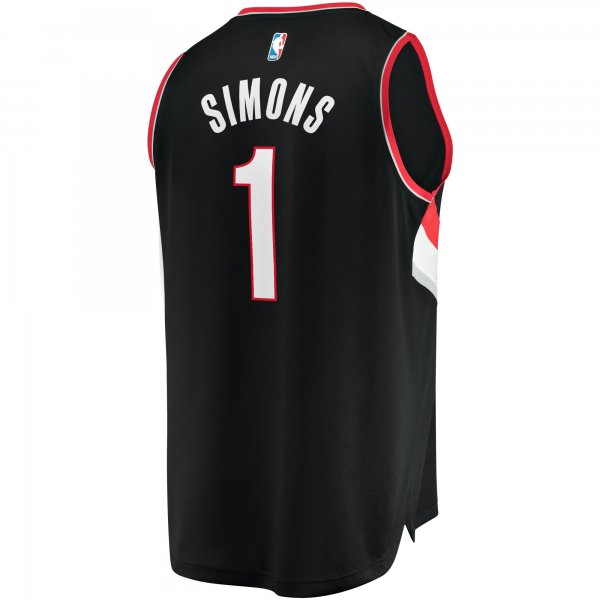 Men's Portland Trail Blazers Anfernee Simons Fanatics Black Fast Break Replica Jersey - Icon Edition