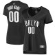 Women's Brooklyn Nets Fanatics Charcoal Fast Break Replica Custom Jersey - Statement Edition