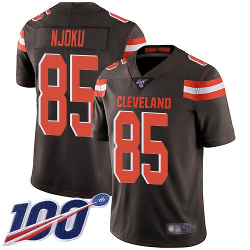 Cleveland Browns #85 David Njoku Brown Team Color Men's Stitched NFL 100th Season Vapor Limited Jersey