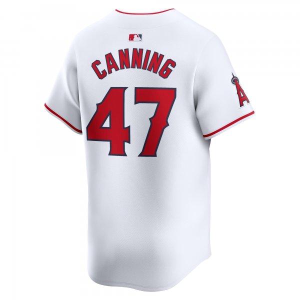 Men's Los Angeles Angels Griffin Canning Nike White Home Limited Player Jersey