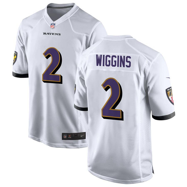 Men's Baltimore Ravens #2 Nate Wiggins Nike White 2024 NFL Draft First Round Pick Player Limited NFL Jersey