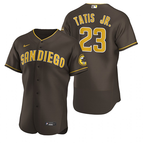 Men's Nike San Diego Padres #23 Fernando Tatis Jr. Brown 2020 Alternate MLB Jersey