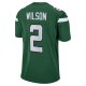 Men's New York Jets Zach Wilson Nike Gotham Green Game Jersey