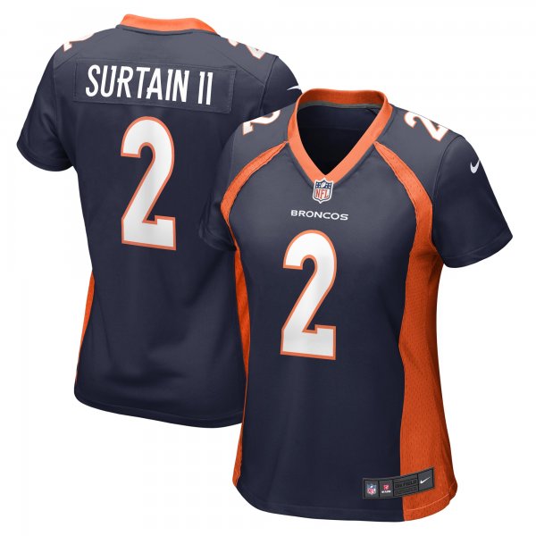 Women's Denver Broncos Patrick Surtain II Nike Navy Home Game Player Jersey