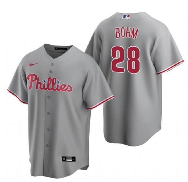 Philadelphia Phillies #28 Alec Bohm Gray Road Jersey