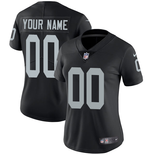 Women's Nike Las Vegas Raiders Customized Black Team Color Vapor Untouchable Custom Limited NFL Jersey