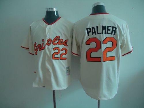 Mitchell And Ness Baltimore Orioles #22 Jim Palmer Cream Throwback Stitched MLB Jersey