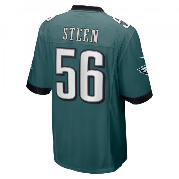 Men's Philadelphia Eagles Tyler Steen Nike Midnight Green Team Game Jersey