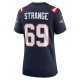 Women's New England Patriots Cole Strange Nike Navy Game Player Jersey