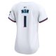 Women's Miami Marlins Nike White #1 Mom Home Limited Jersey