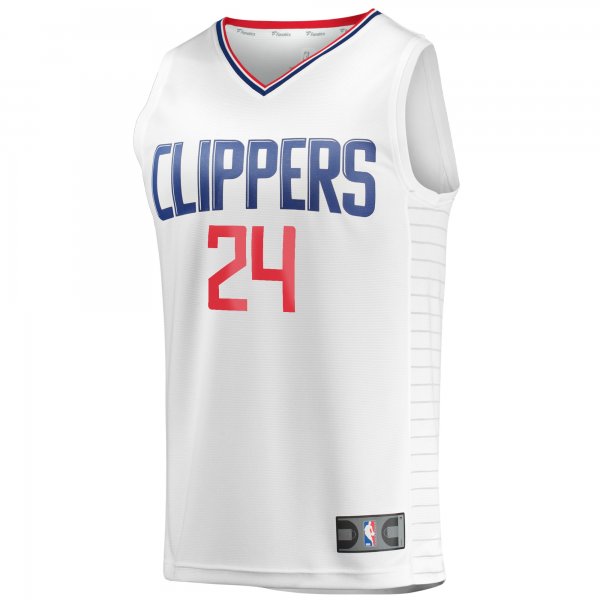 Men's LA Clippers Norman Powell Fanatics White Fast Break Player Jersey - Association Edition