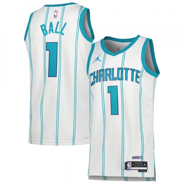 Unisex Charlotte Hornets LaMelo Ball Jordan Brand White Swingman Jersey - Association Edition