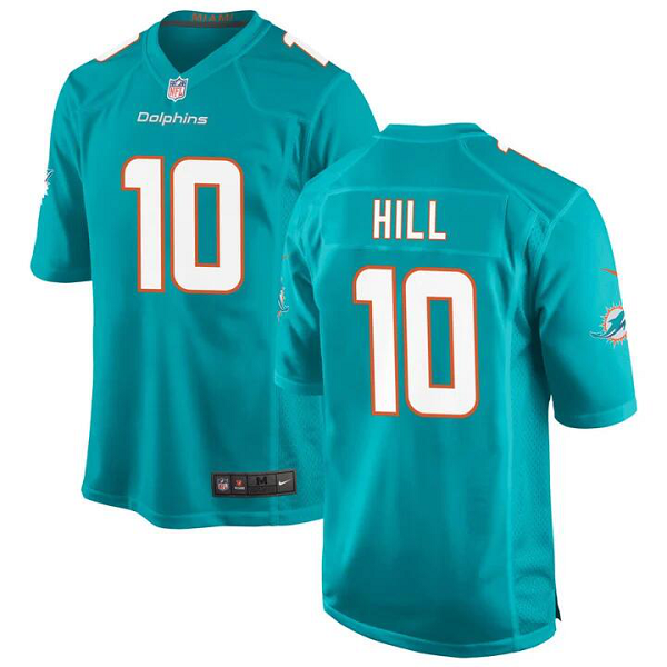 Youth Miami Dolphins #10 TYREEK HILL Game Aqua Jersey