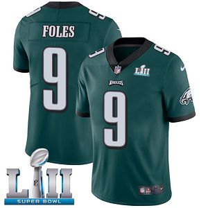 Men's Nike NFL Philadelphia Eagles #9 Nick Foles Limited Home Midnight Green Vapor Untouchable Super Bowl LII Jersey