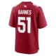 Men's Arizona Cardinals Krys Barnes Nike  Cardinal Team Game Jersey