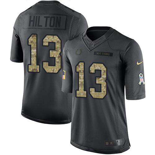 Nike Indianapolis Colts #13 T.Y. Hilton Black Men's Stitched NFL Limited 2016 Salute to Service Jersey