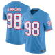 Men's Tennessee Titans #98 Jeffery Simmons Nike Light Blue Oilers Throwback Vapor F.U.S.E. Limited Jersey